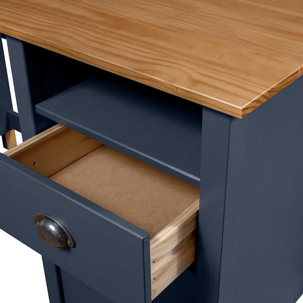 Bureau Hill Gris 150x50x74 cm Bois de pin solide vidaXL
