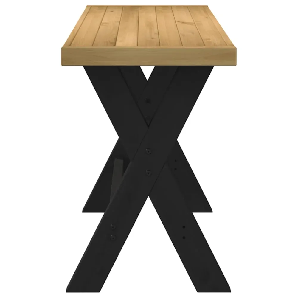 vidaXL Bureau NOAIN pieds en forme de X 120x50x75 cm bois massif pin