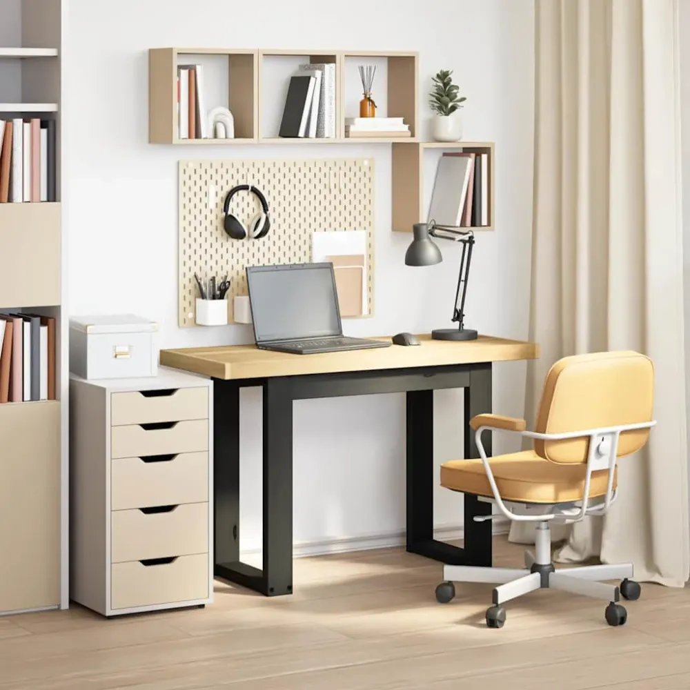 vidaXL Bureau NOAIN pieds en forme de U 120x50x75 cm bois massif pin
