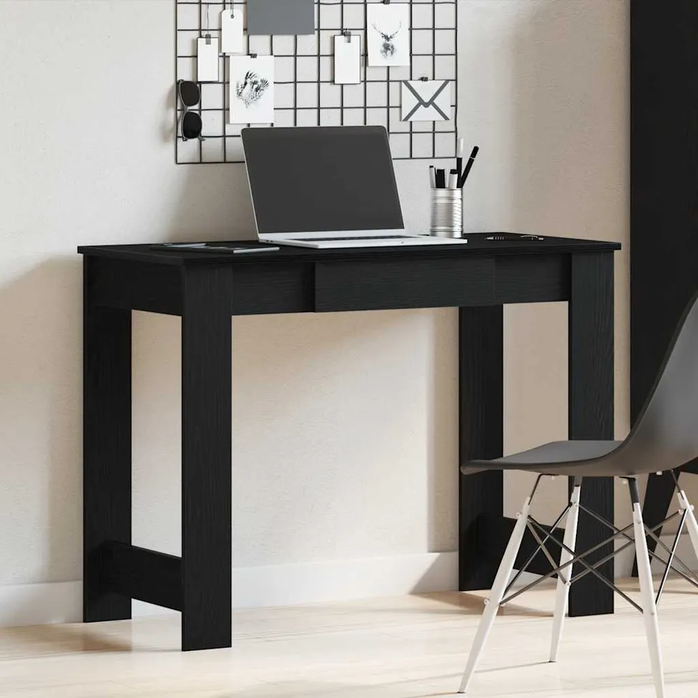 vidaXL Bureau noir 100x45x75 cm bois d'ingénierie