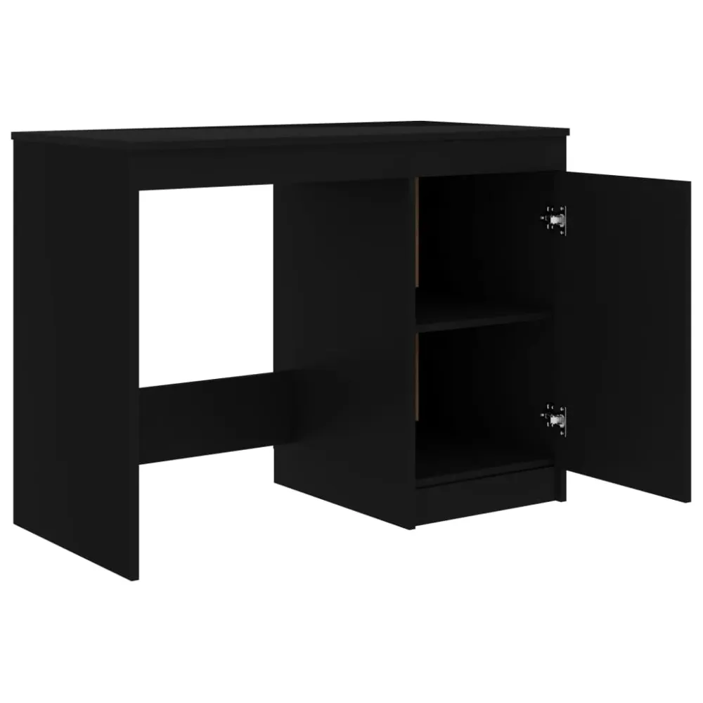vidaXL Bureau Noir 100x50x76 cm Aggloméré
