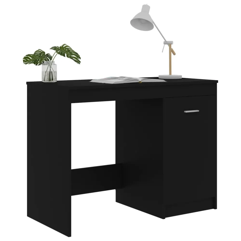 vidaXL Bureau Noir 100x50x76 cm Aggloméré