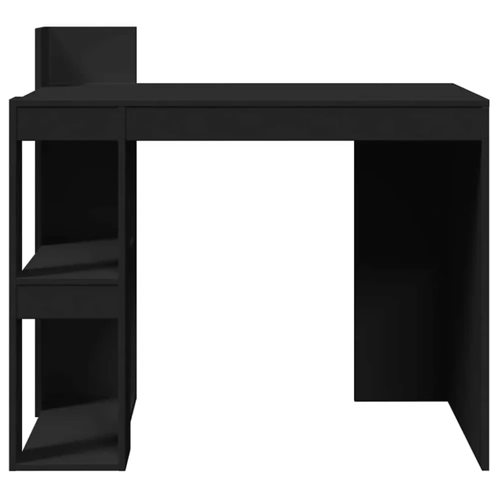 vidaXL Bureau noir 103,5x56,5x94 cm bois d'ingénierie