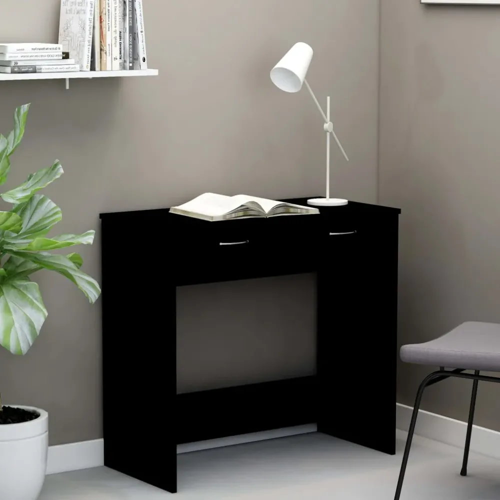 vidaXL Bureau Noir 80x40x75 cm Aggloméré