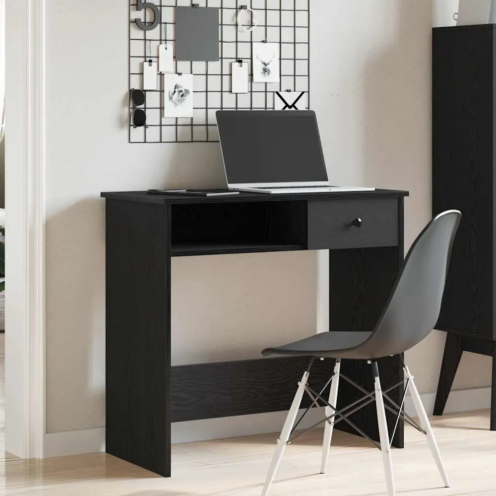 vidaXL Bureau Noir 80x40x75 cm Aggloméré