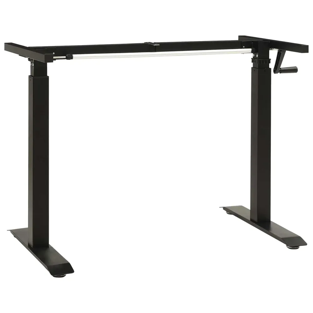 Bureau Noir et naturel 120 x 60 cm Bois de chêne massif vidaXL