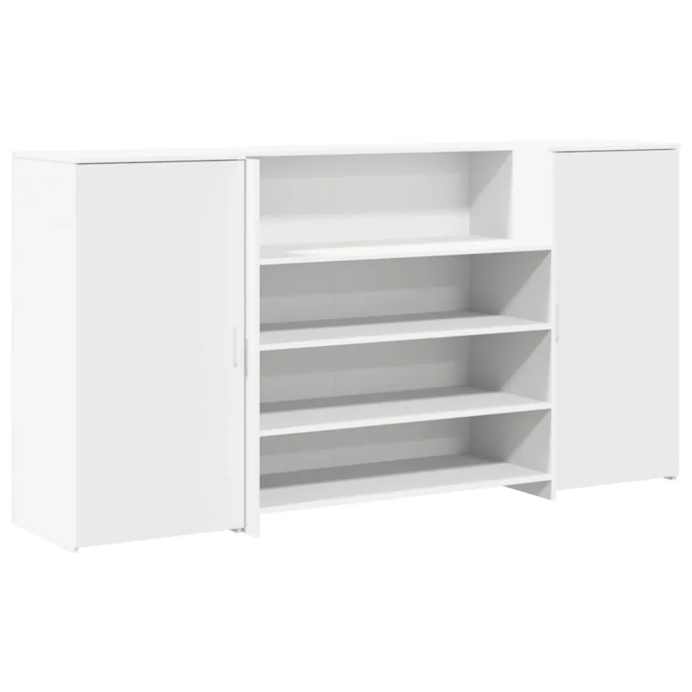 Bureau de réception Blanc 200x50x103,5 cm Bois d'ingénierie vidaXL