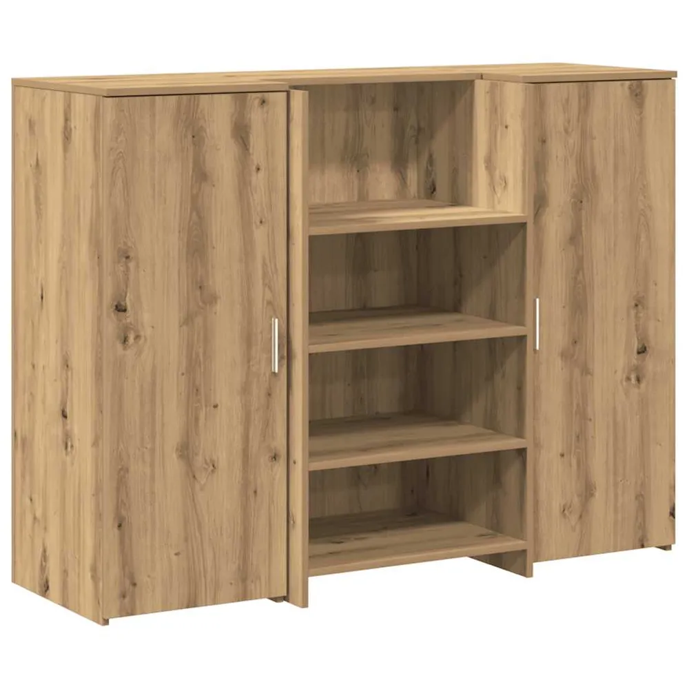 Bureau réception chêne artisanal 135x50x103,5cm bois ingénierie vidaXL