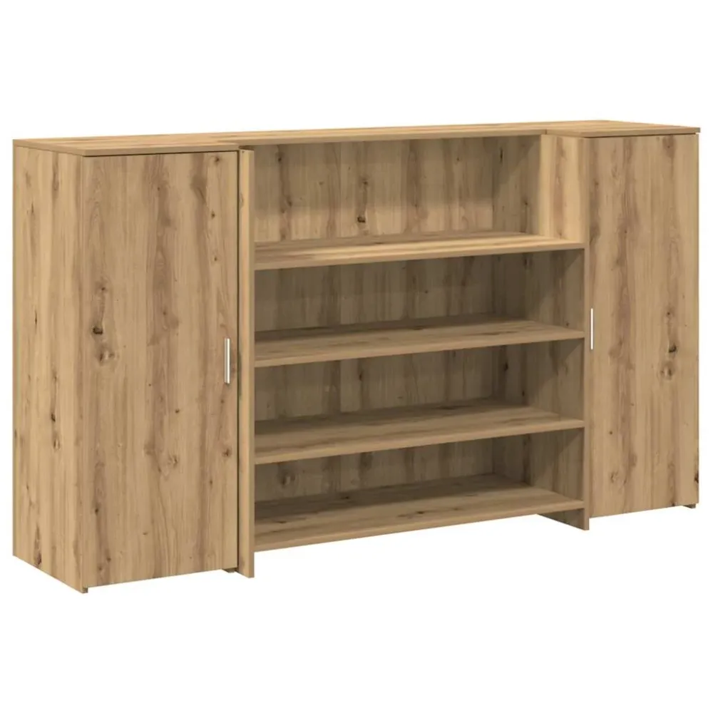 Bureau réception chêne artisanal 180x50x103,5cm bois ingénierie vidaXL