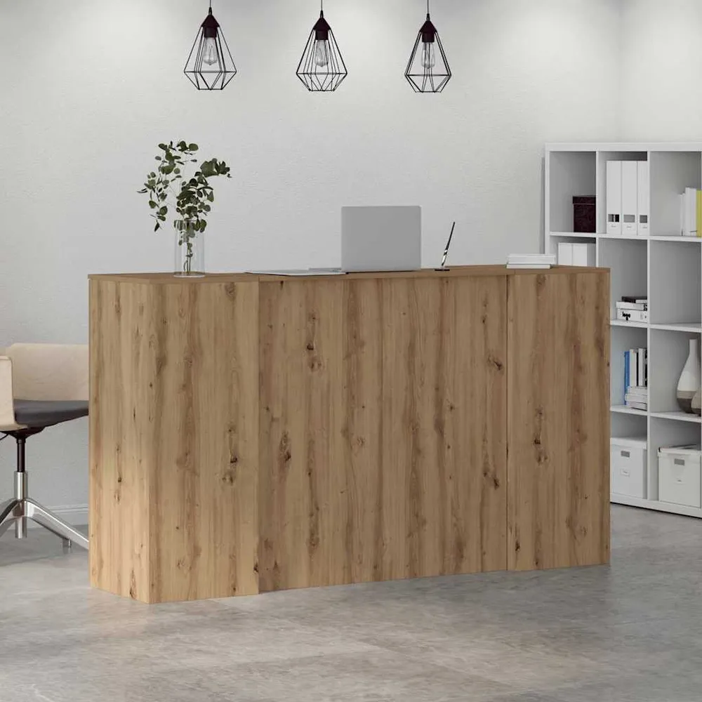 Bureau réception chêne artisanal 180x50x103,5cm bois ingénierie vidaXL