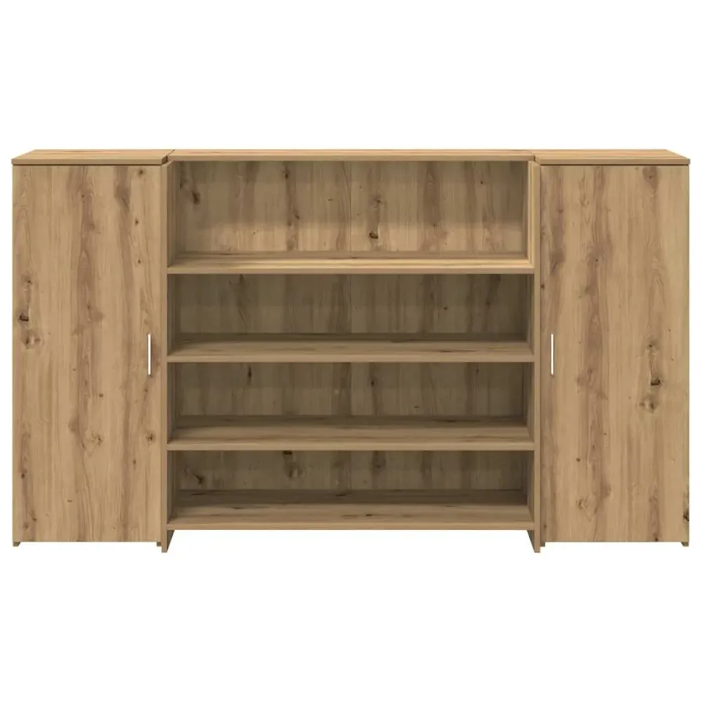 Bureau réception chêne artisanal 180x50x103,5cm bois ingénierie vidaXL