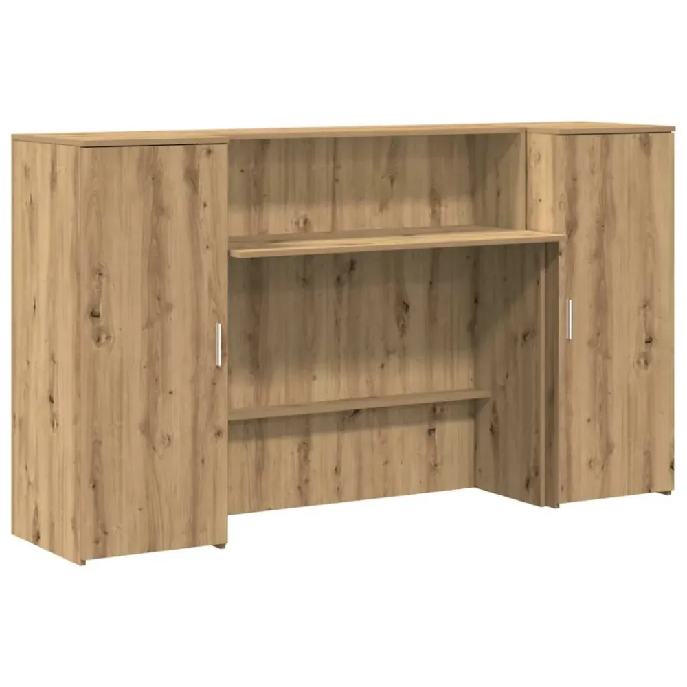Bureau réception chêne artisanal 180x50x103,5cm bois ingénierie vidaXL