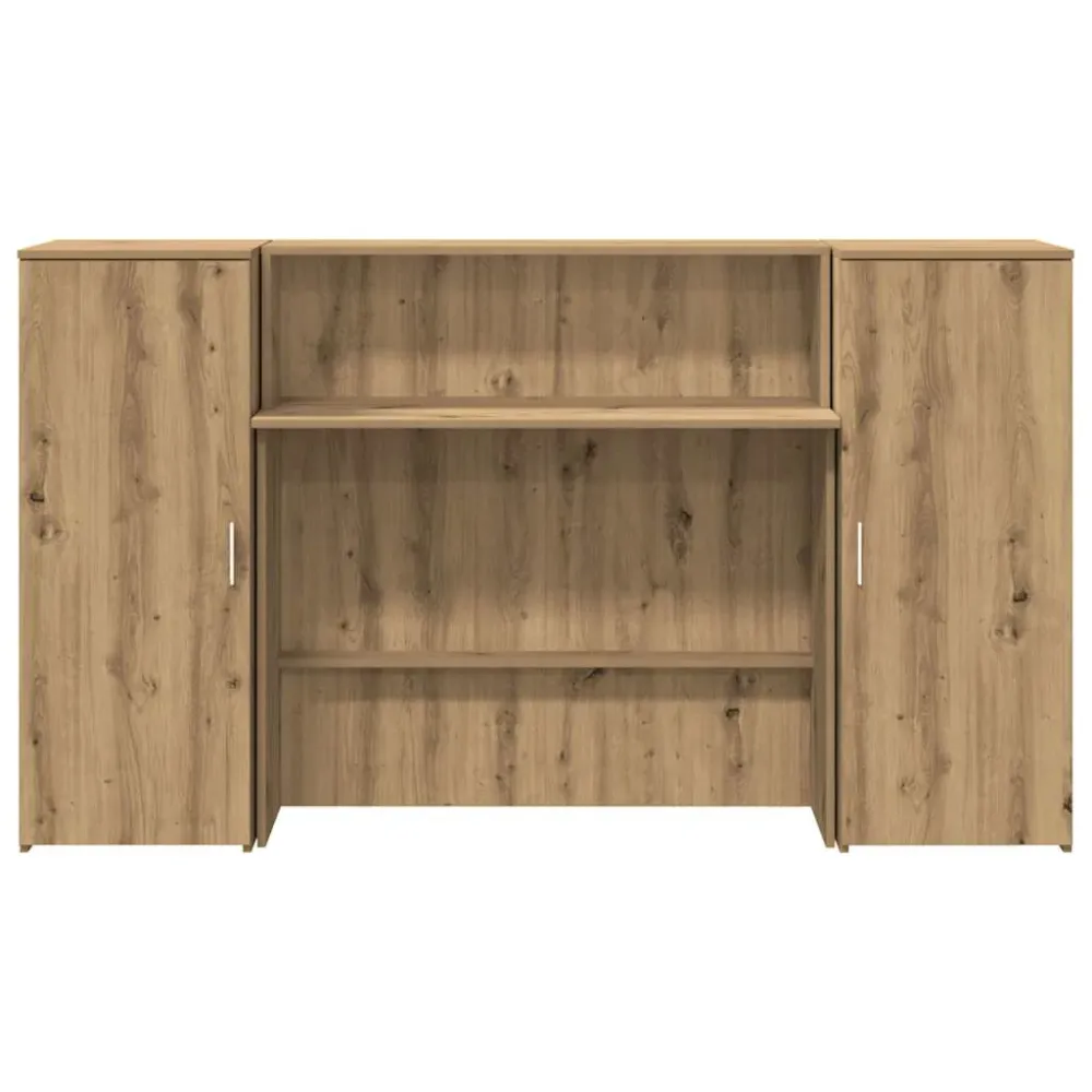 Bureau réception chêne artisanal 180x50x103,5cm bois ingénierie vidaXL