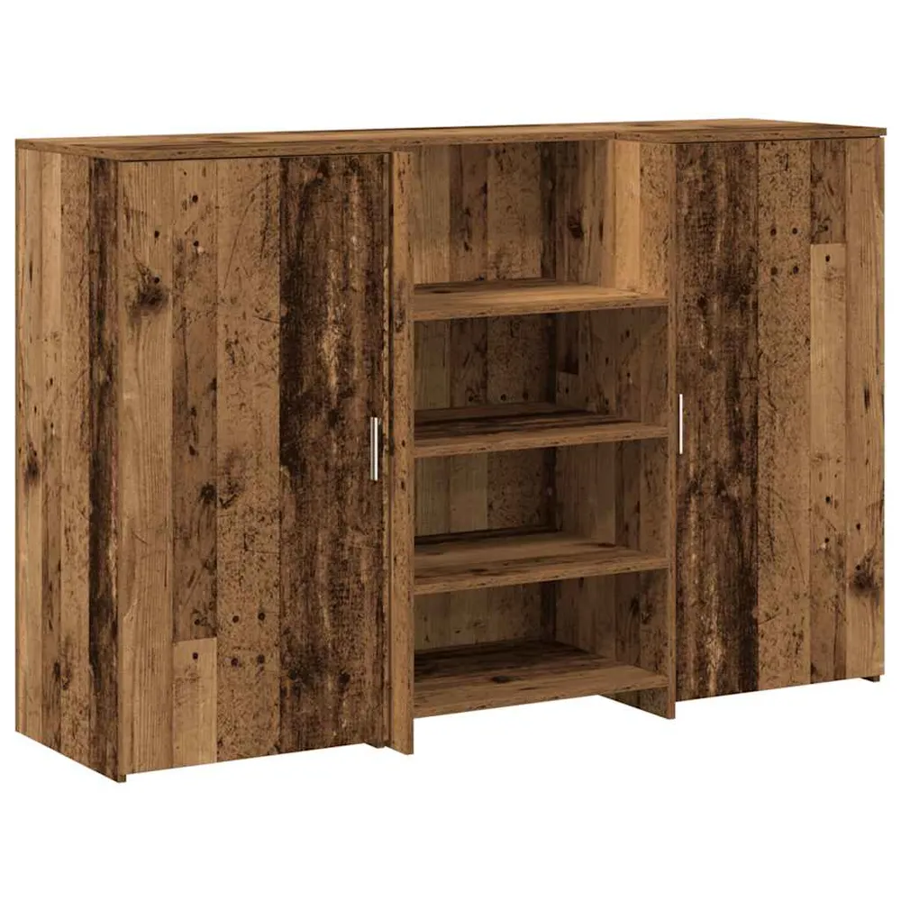 Bureau de réception vieux bois 155x50x103,5cm bois d'ingénierie vidaXL