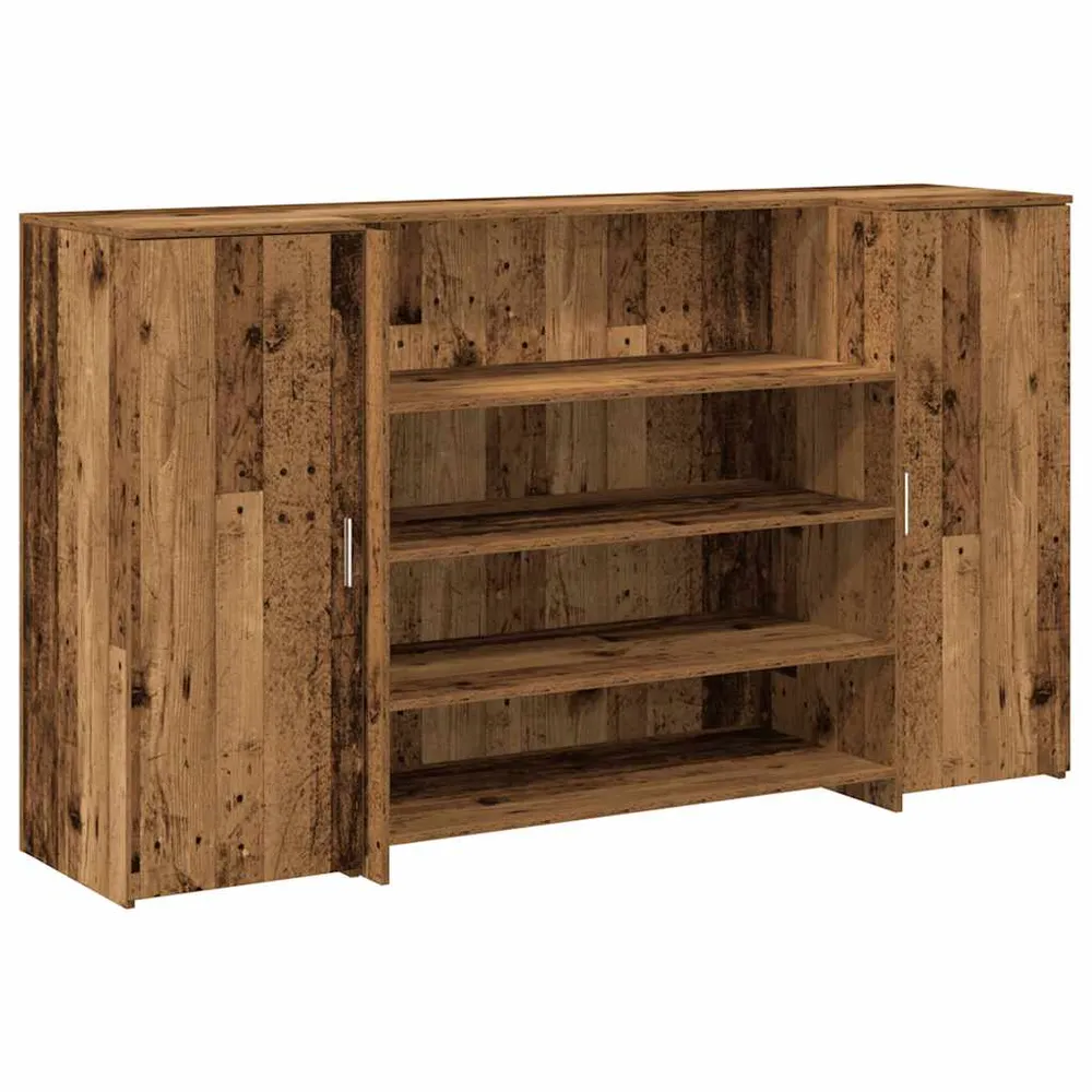 Bureau de réception vieux bois 180x50x103,5cm bois d'ingénierie vidaXL