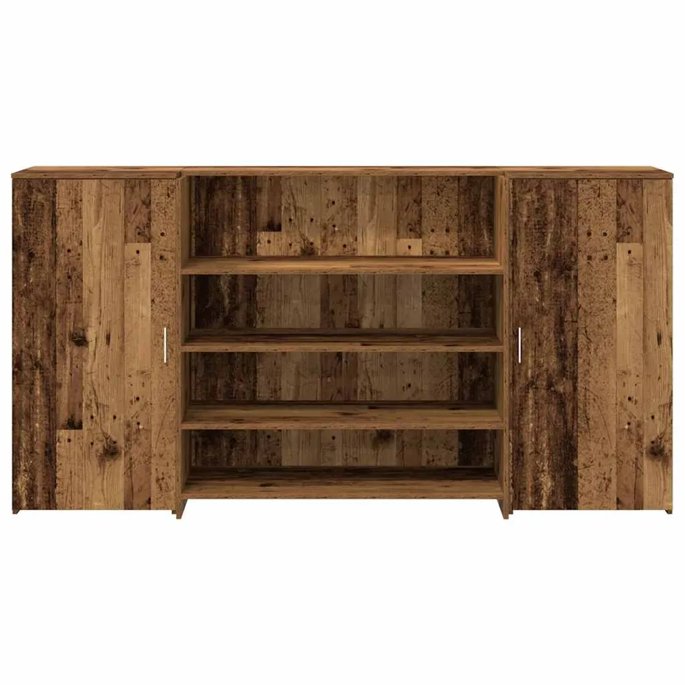 Bureau de réception vieux bois 200x50x103,5cm bois d'ingénierie vidaXL