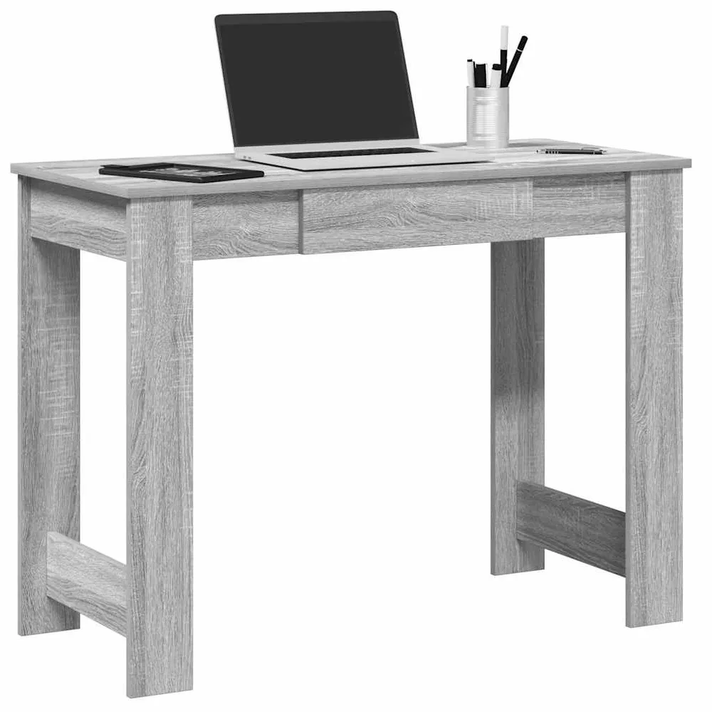 vidaXL Bureau sonoma gris 100x45x75 cm bois d'ingénierie