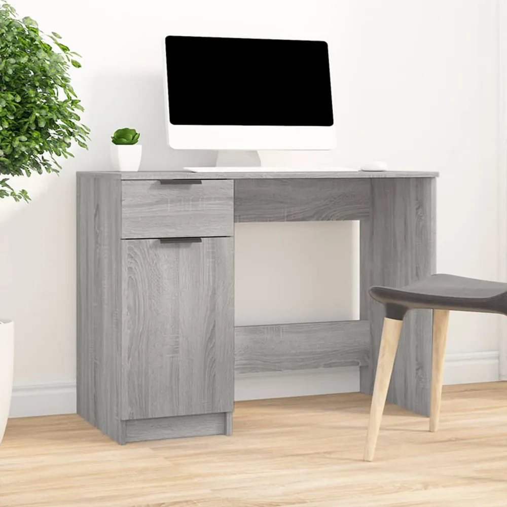 vidaXL Bureau Sonoma gris 100x50x75 cm Bois d'ingénierie