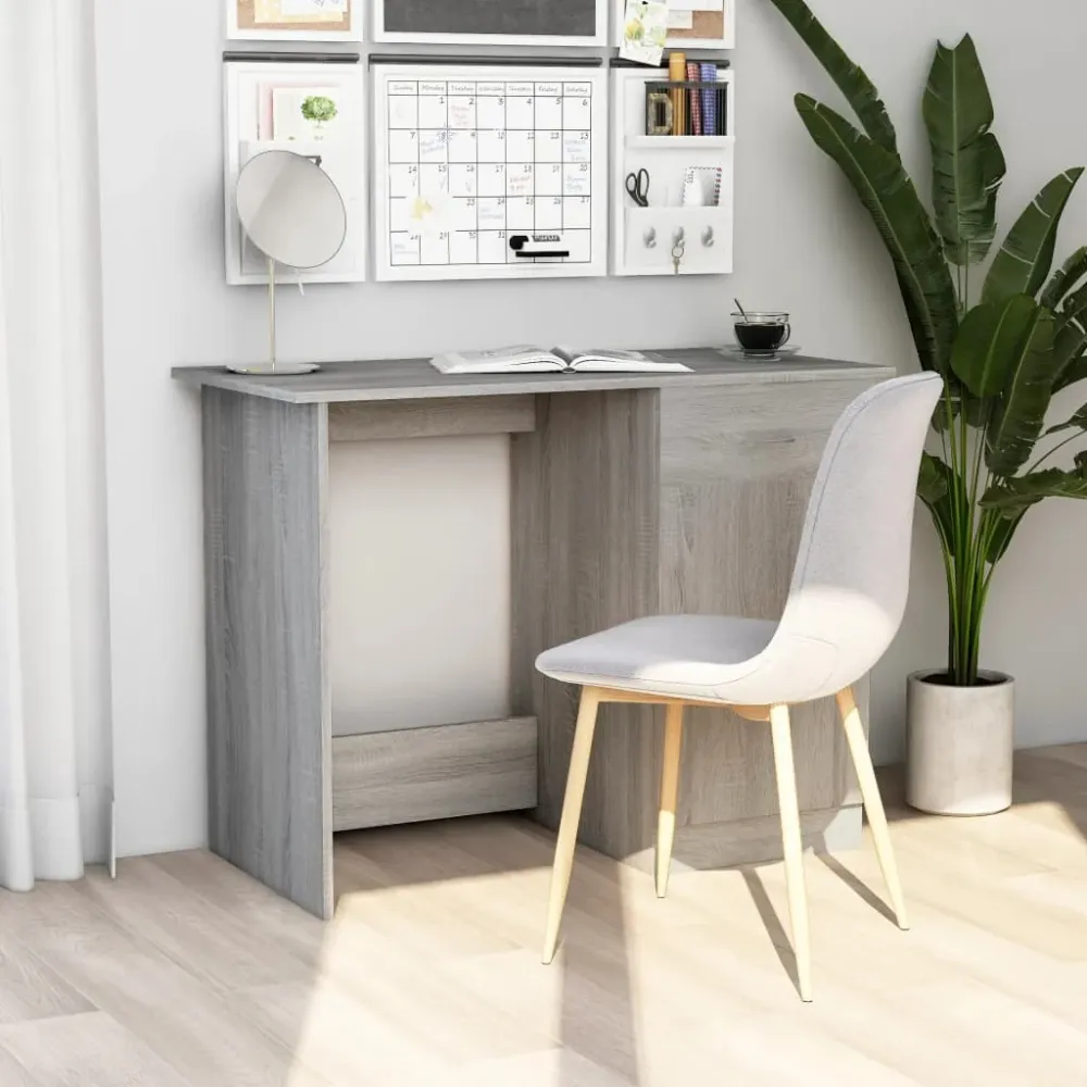 vidaXL Bureau Sonoma gris 100x50x76 cm Bois d'ingénierie