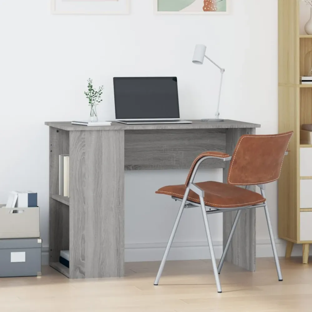 vidaXL Bureau sonoma gris 100x55x75 cm bois d'ingénierie
