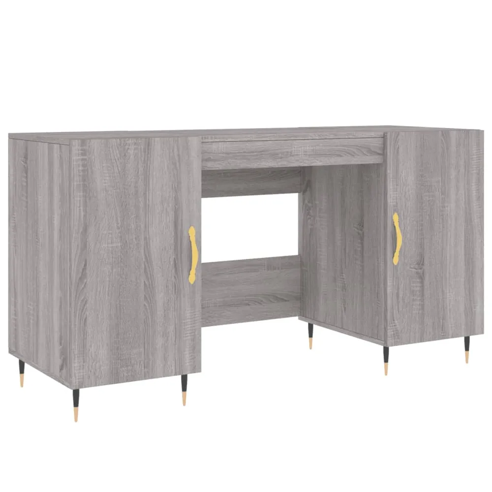 vidaXL Bureau sonoma gris 140x50x75 cm bois d'ingénierie
