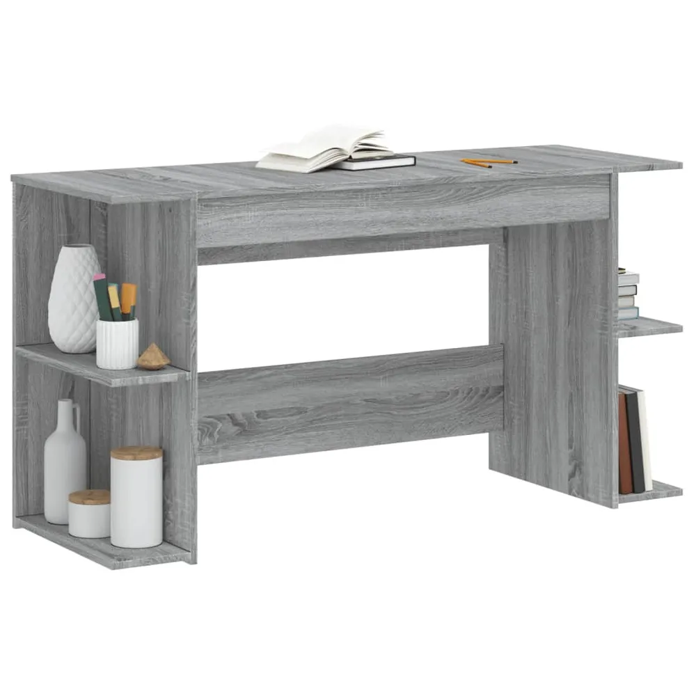 vidaXL Bureau sonoma gris 140x50x75 cm bois d'ingénierie