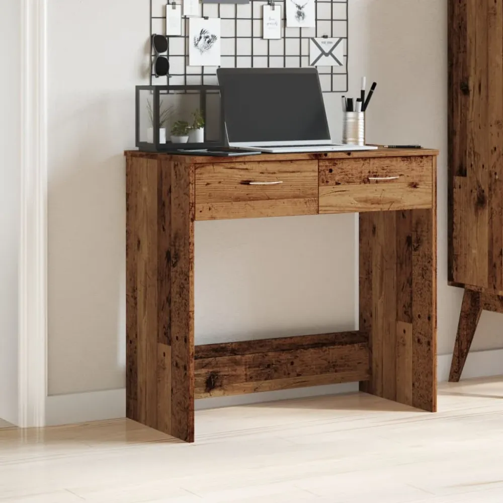 vidaXL Bureau style vieux bois 80x40x75 cm bois d'ingénierie