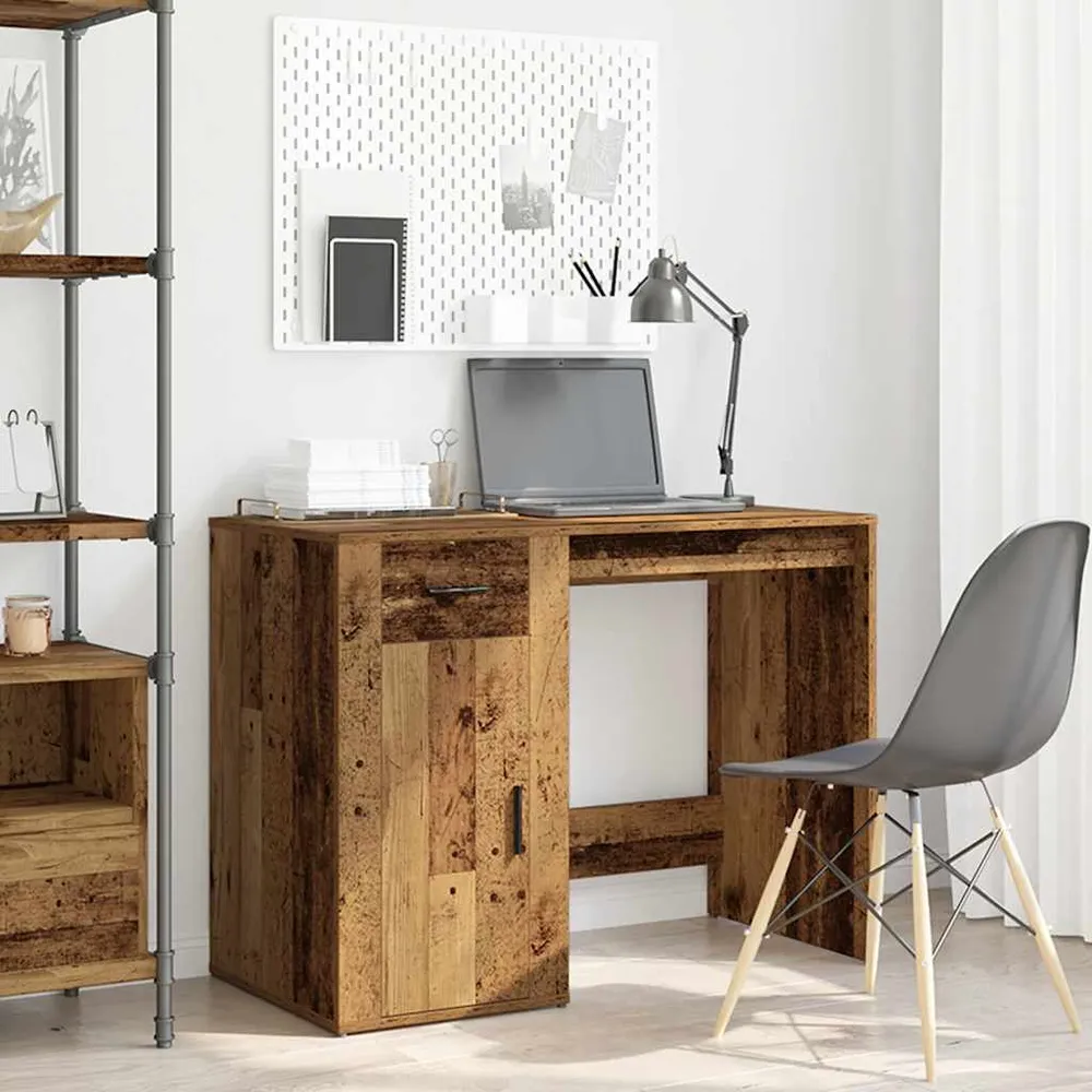 vidaXL Bureau vieux bois 100x49x75 cm bois d'ingénierie