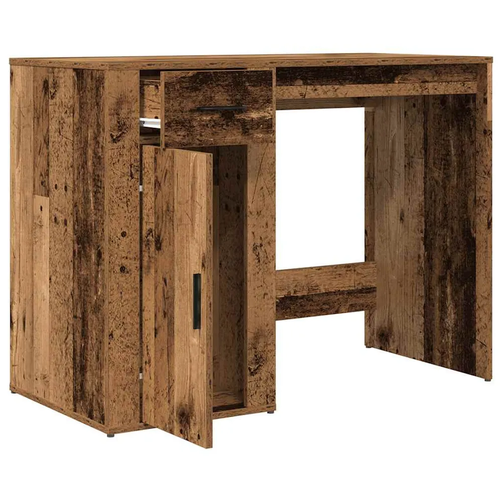 vidaXL Bureau vieux bois 100x49x75 cm bois d'ingénierie