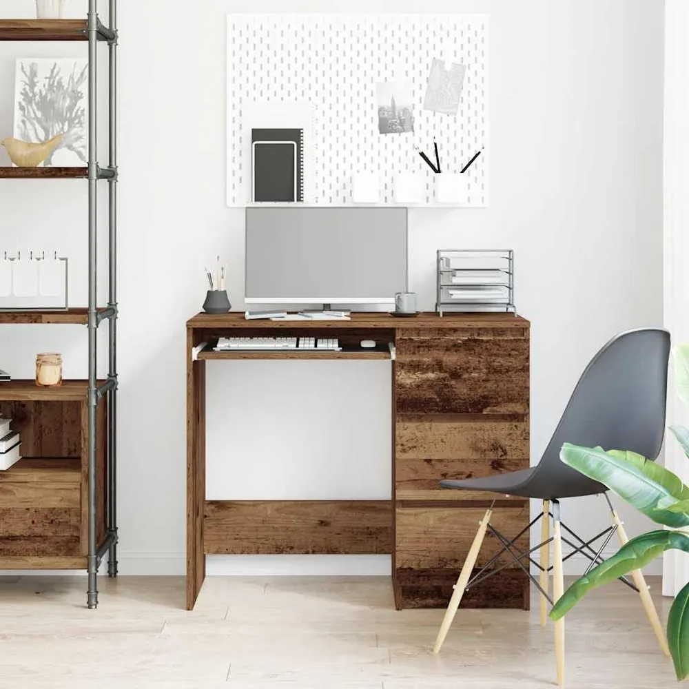 vidaXL Bureau vieux bois 90x45x76 cm bois d'ingénierie