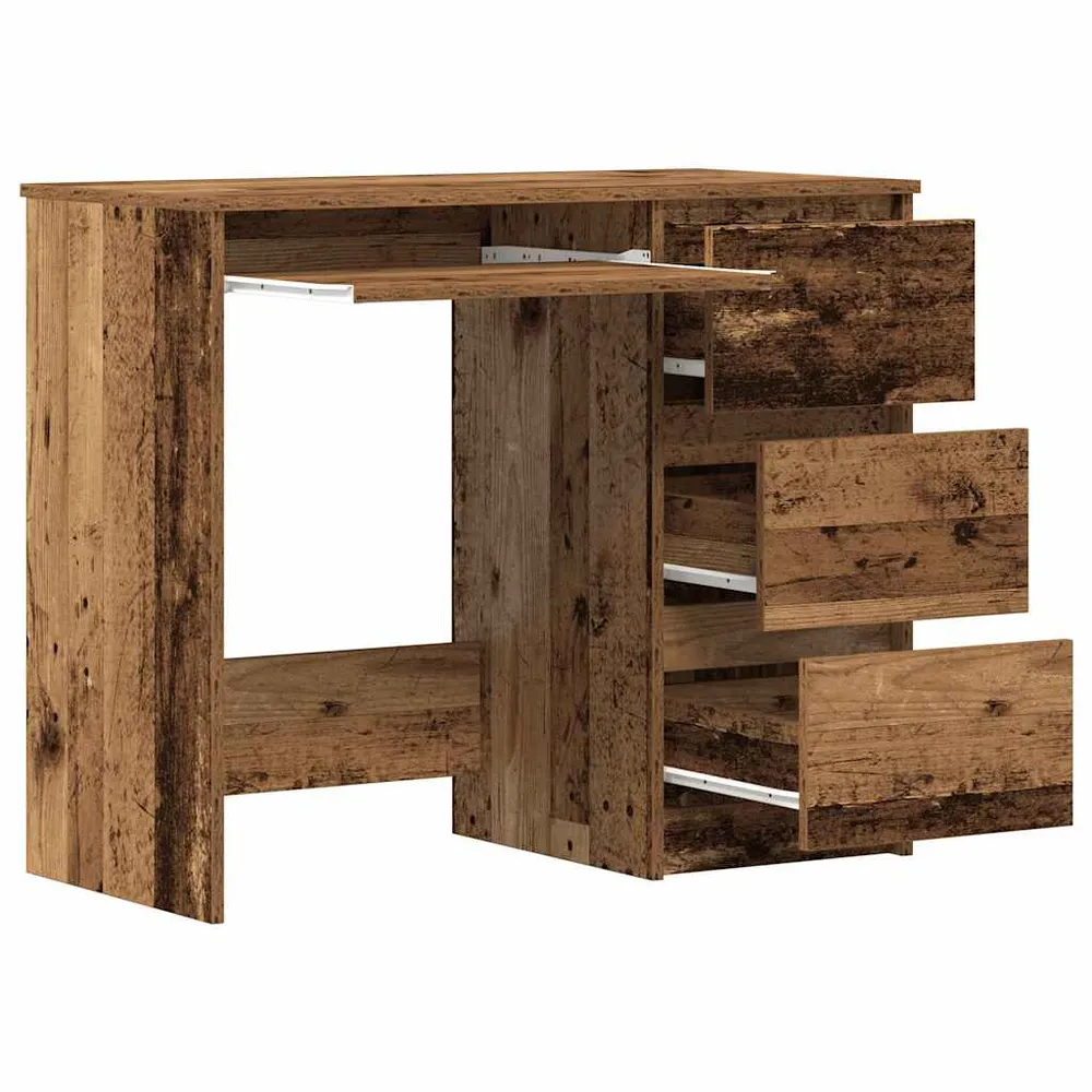 vidaXL Bureau vieux bois 90x45x76 cm bois d'ingénierie