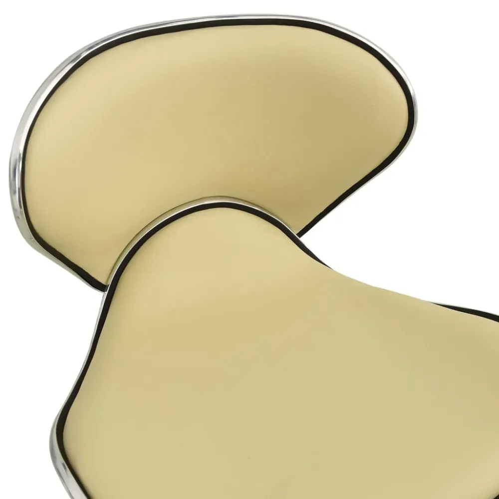 vidaXL Chaise de bureau Crème Similicuir