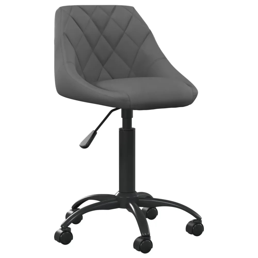 vidaXL Chaise de bureau Gris foncé Velours