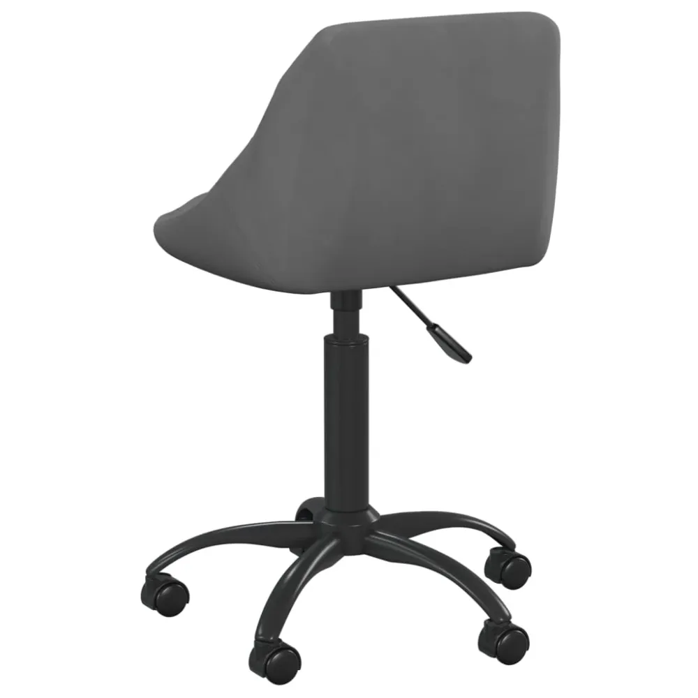 vidaXL Chaise de bureau Gris foncé Velours