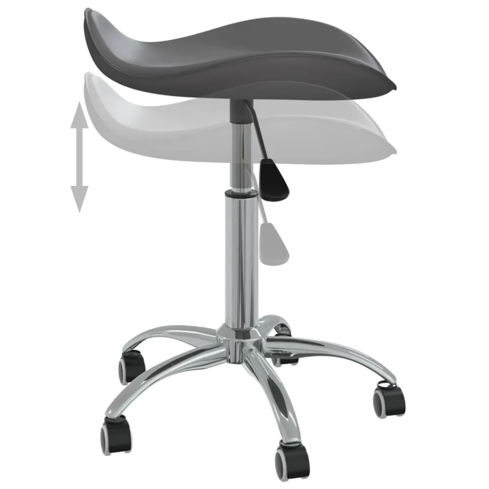 vidaXL Chaise de bureau Gris Similicuir