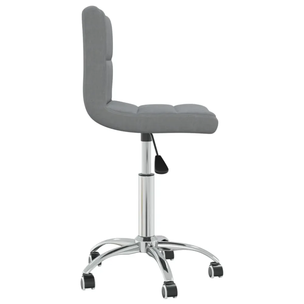 vidaXL Chaise pivotante de bureau Gris clair Tissu