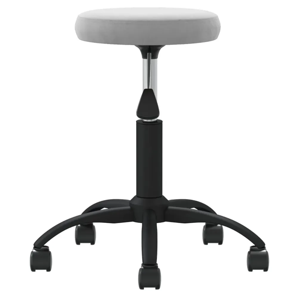 vidaXL Chaise pivotante de bureau Gris clair Velours