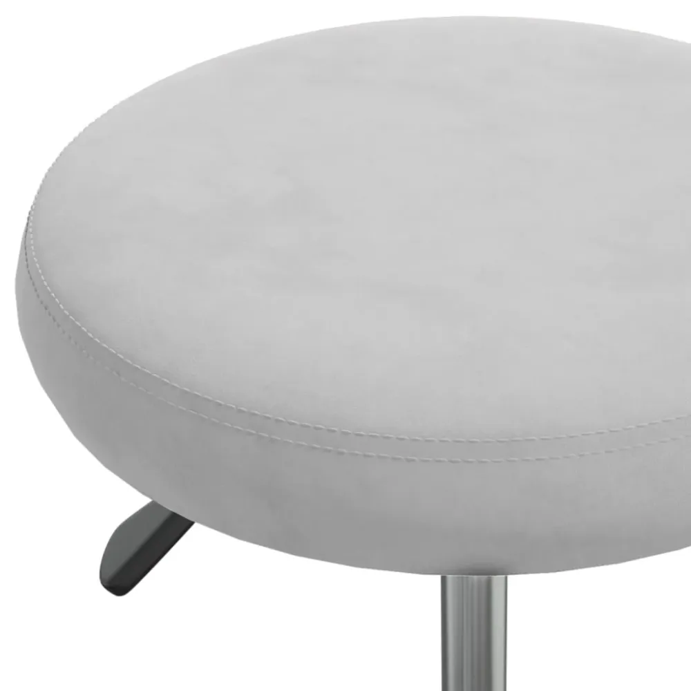 vidaXL Chaise pivotante de bureau Gris clair Velours