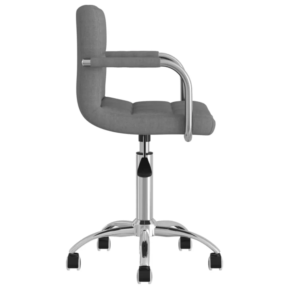 vidaXL Chaise pivotante de bureau Gris clair Tissu