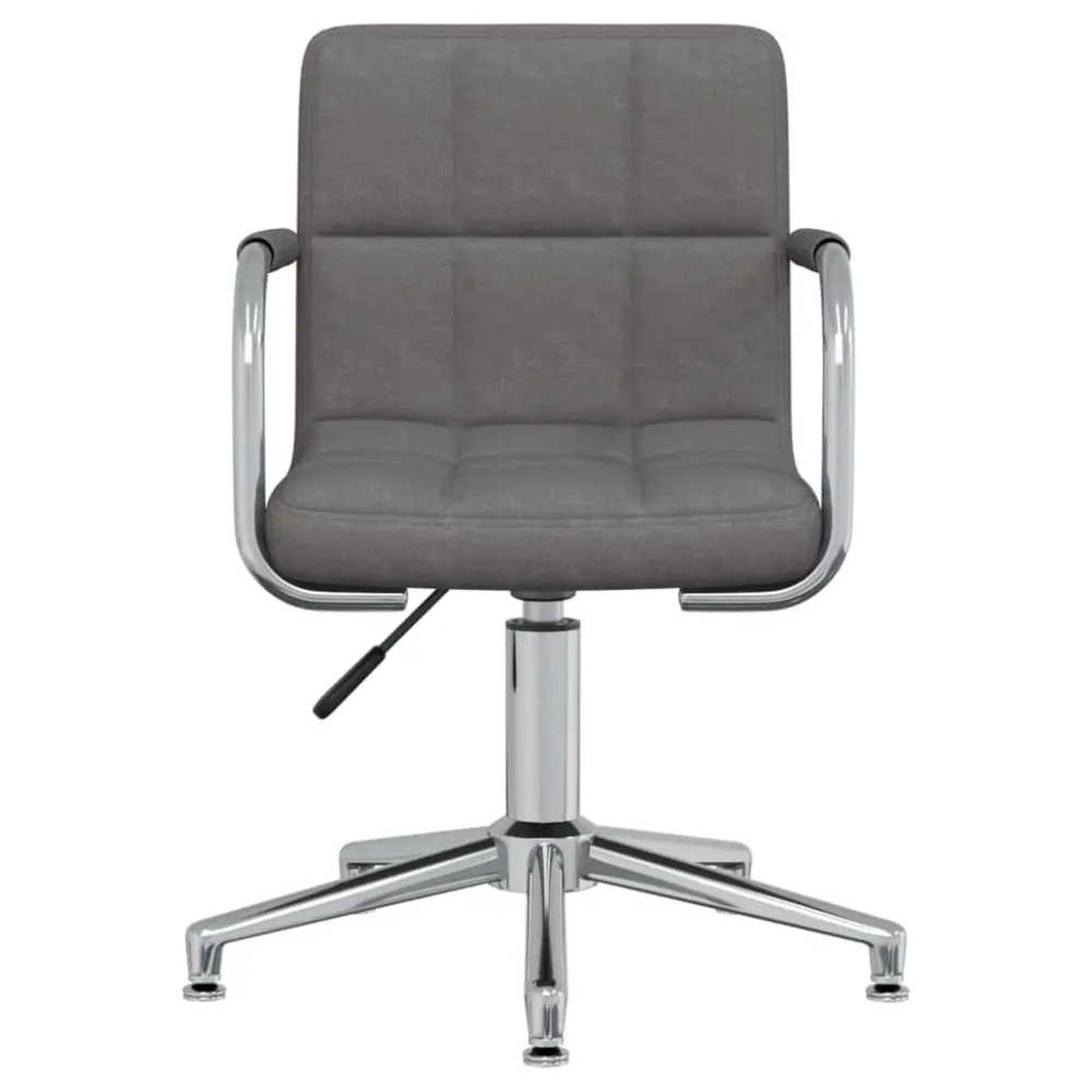 vidaXL Chaise pivotante de bureau Gris foncé Tissu