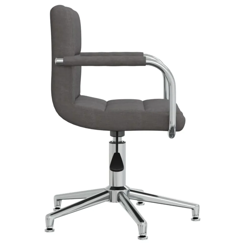 vidaXL Chaise pivotante de bureau Gris foncé Tissu