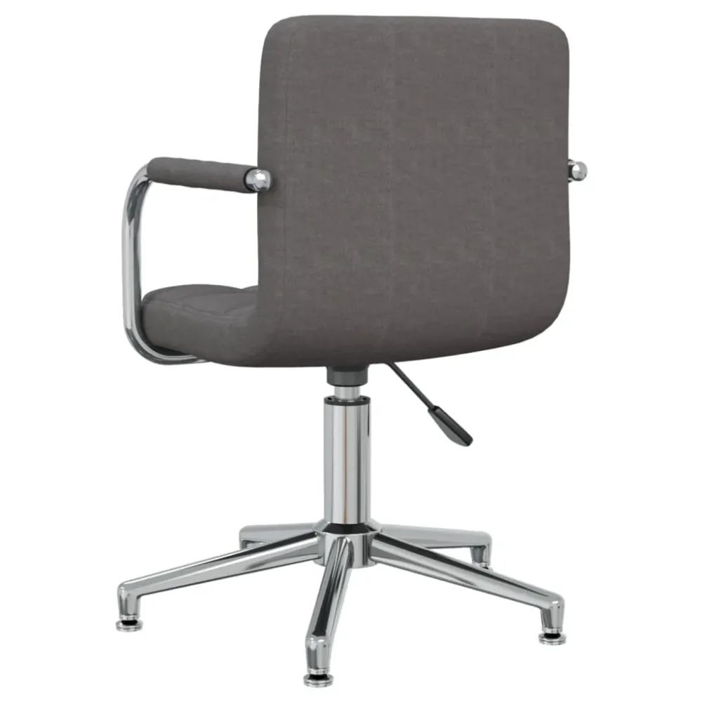 vidaXL Chaise pivotante de bureau Gris foncé Tissu
