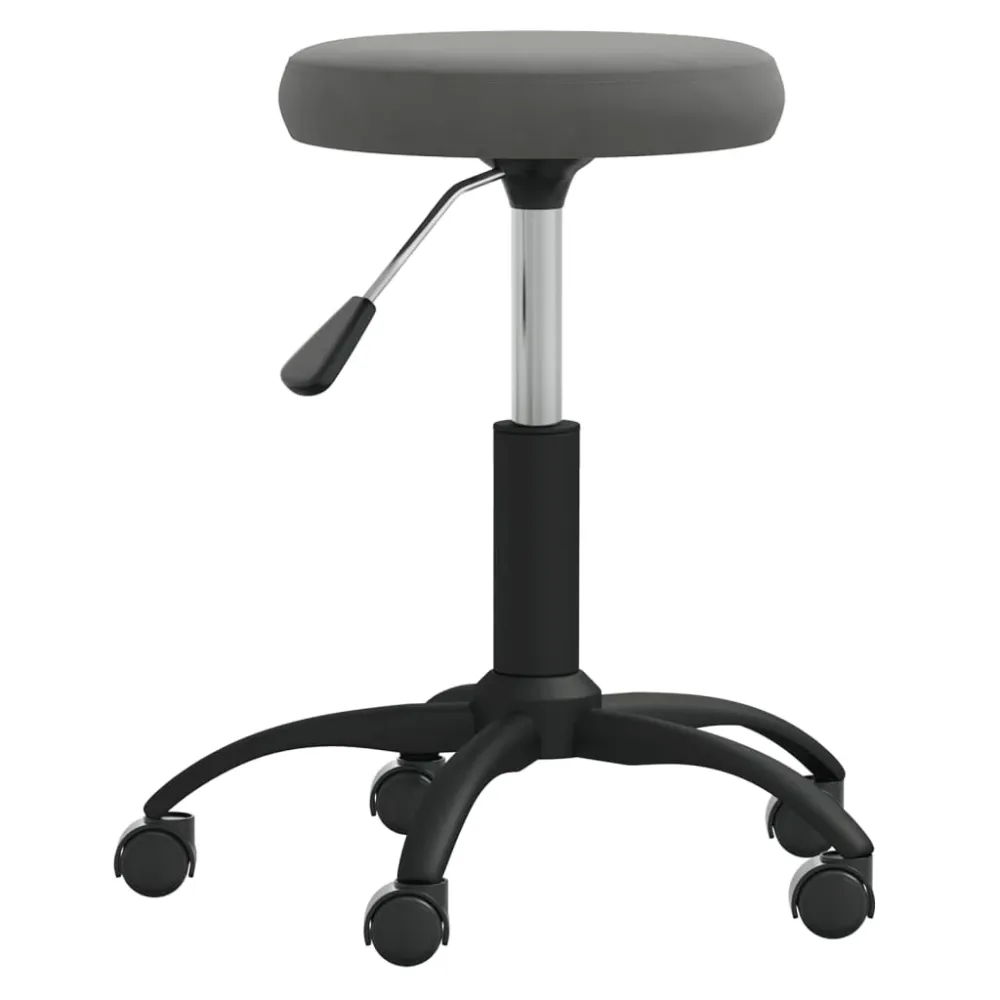 vidaXL Chaise pivotante de bureau Gris foncé Velours