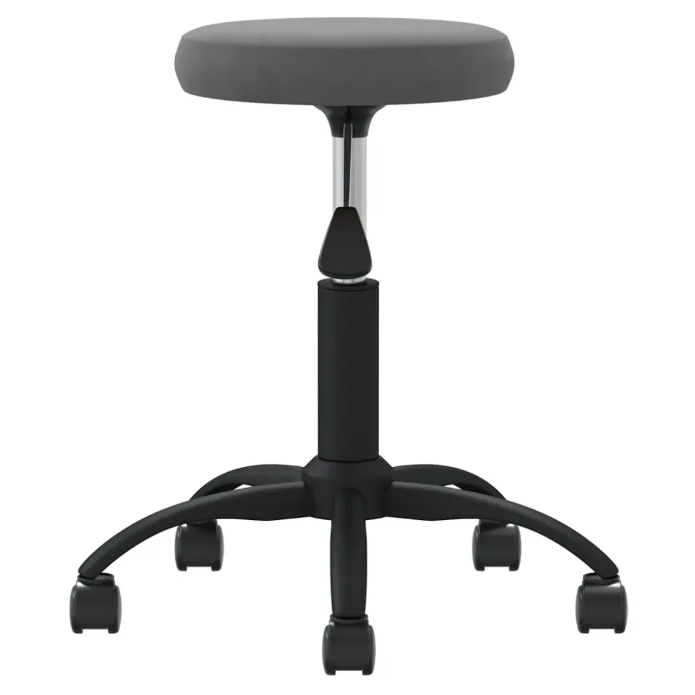 vidaXL Chaise pivotante de bureau Gris foncé Velours