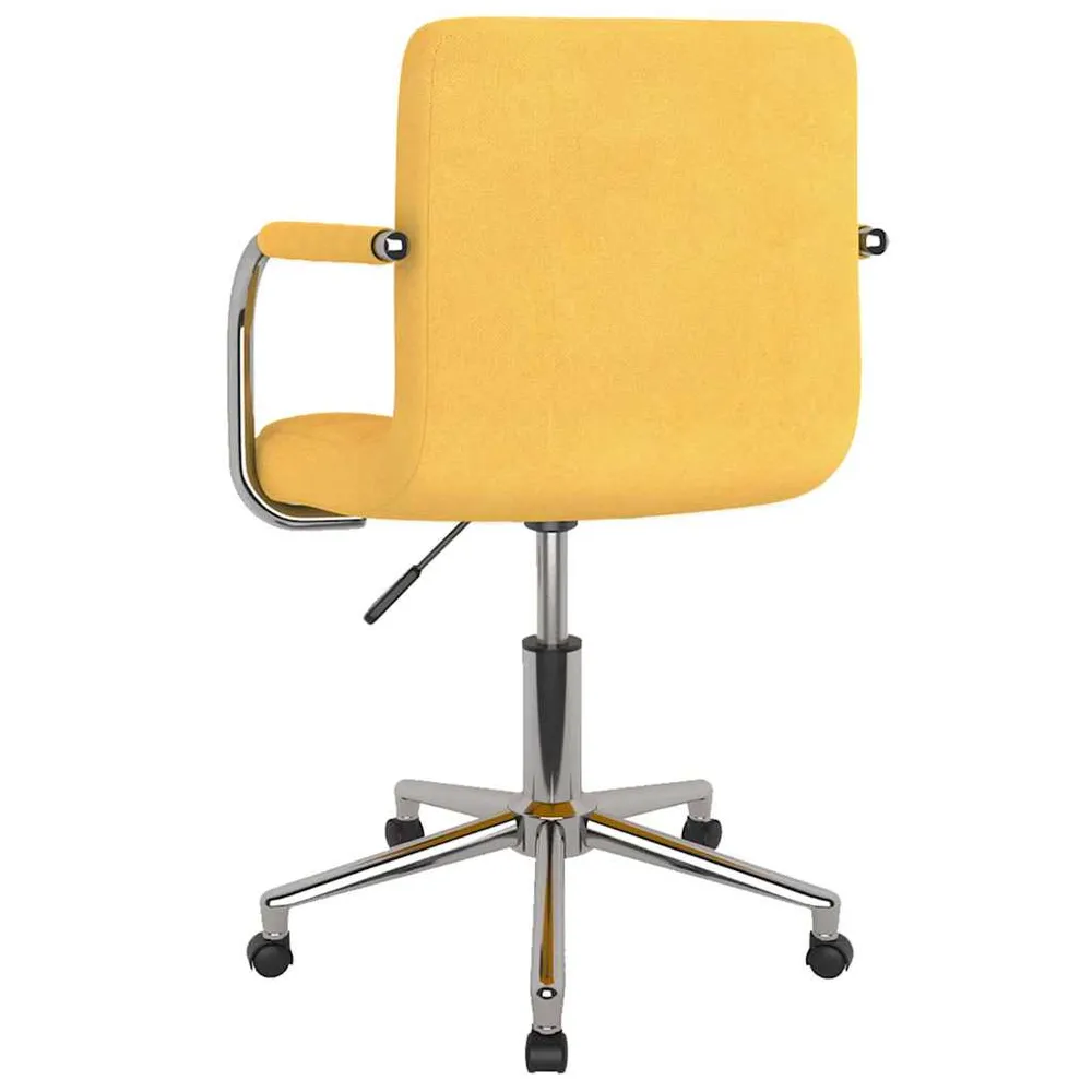 vidaXL Chaise pivotante de bureau Jaune moutarde Tissu