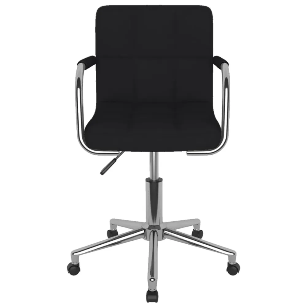 vidaXL Chaise pivotante de bureau Noir Tissu