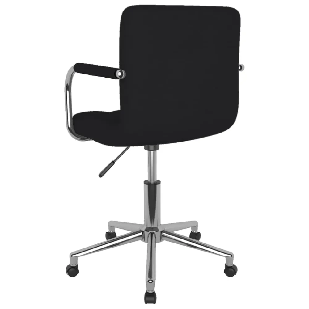 vidaXL Chaise pivotante de bureau Noir Tissu