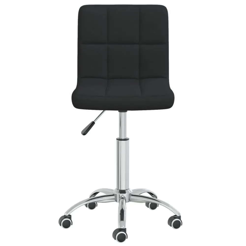 vidaXL Chaise pivotante de bureau Noir Tissu