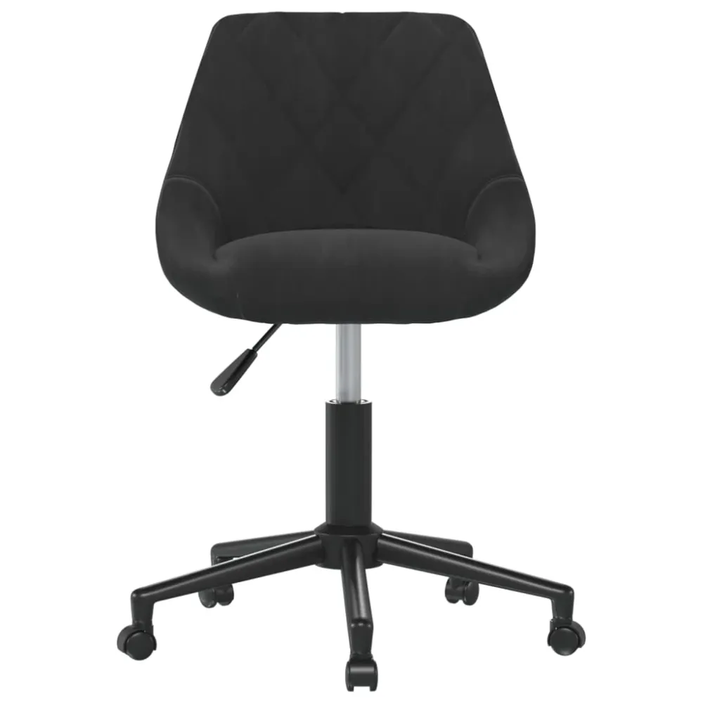 vidaXL Chaise pivotante de bureau Noir Velours