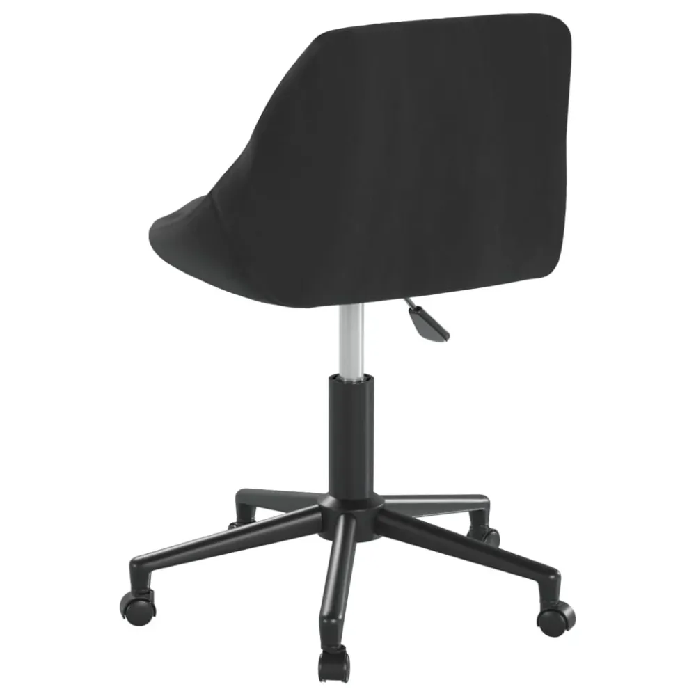 vidaXL Chaise pivotante de bureau Noir Velours
